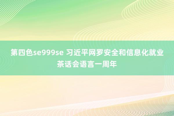 第四色se999se 习近平网罗安全和信息化就业茶话会语言一周年